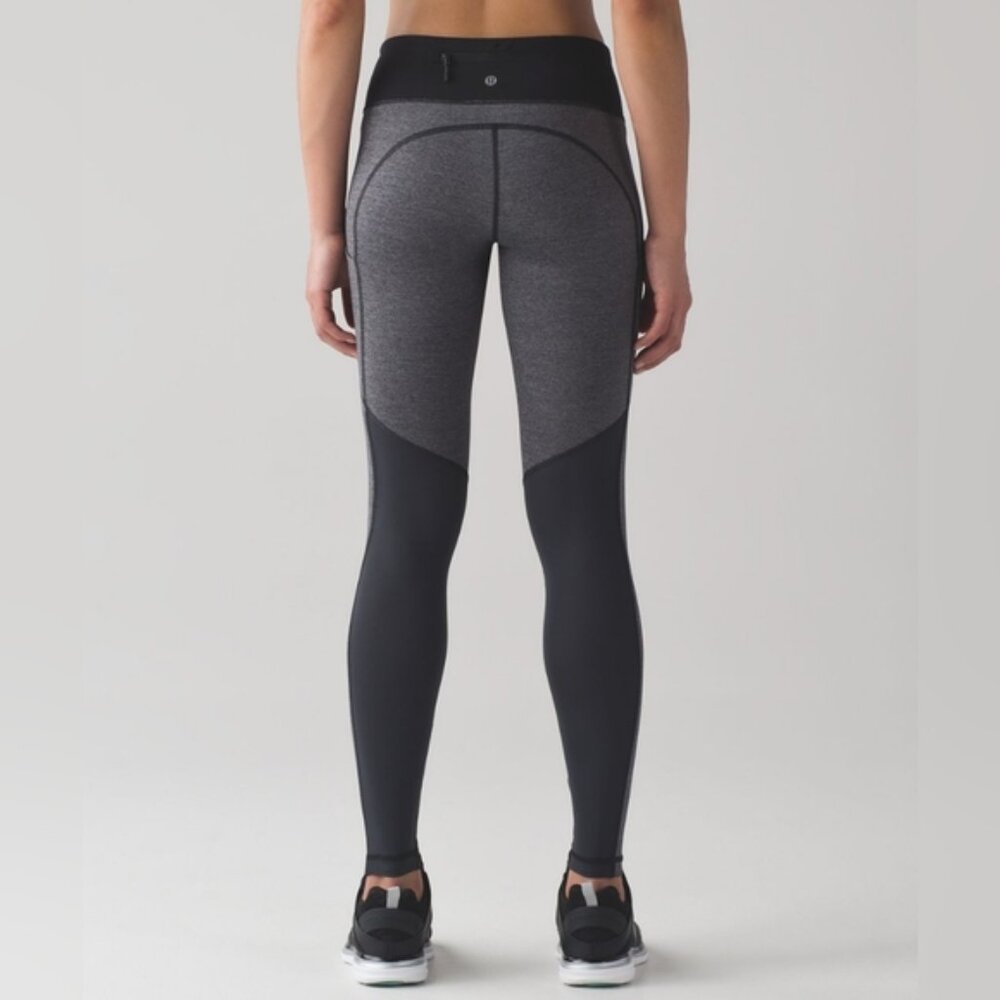 Lululemon Speed Tight V Heathered Black / Deep Coal